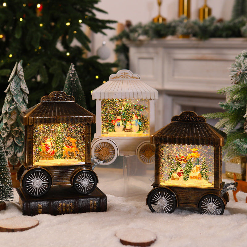 Dekorative Lichter-Laterne mit Schneekugel Brehn