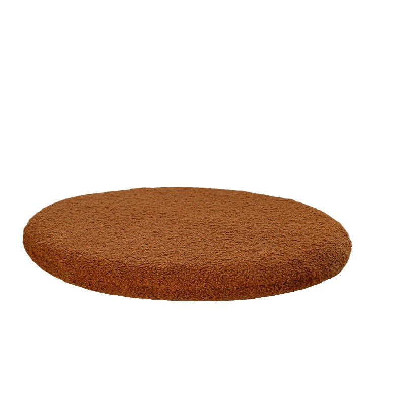 Rundes Sitzkissen aus Teddyfleece mit rutschfester Unterseite Brehn