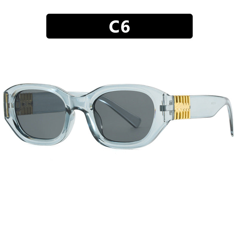Damen modische Sonnenbrille mit einzigartigem, geometrischem Design und eleganten Akzenten Brehn