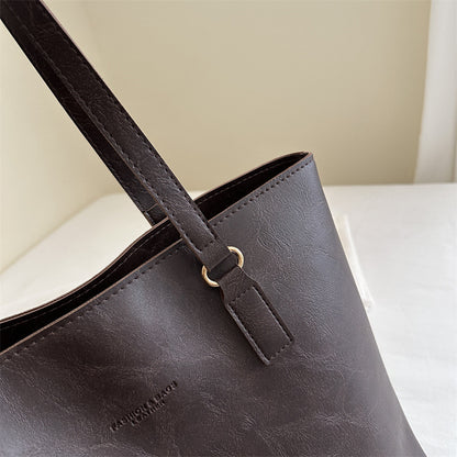 Klassische Vegane Leder Schulter Tasche