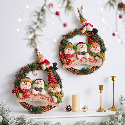 Weihnachtskranz mit Lichtern Brehn