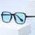 Damen modische quadratische Sonnenbrille mit gelben Gläsern Brehn