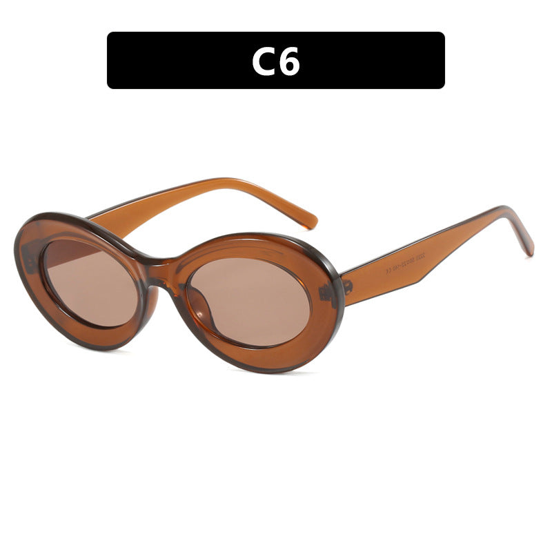 Damen ovale Sonnenbrille mit modernen Gläsern Brehn
