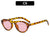 Modische Katzenaugen-Sonnenbrille mit Leopardenmuster-Design