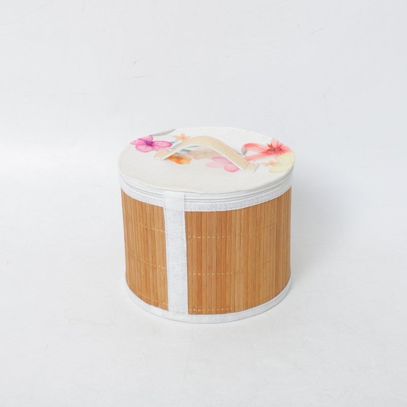 Aufbewahrungskorb mit Reißverschluss und floralem Design