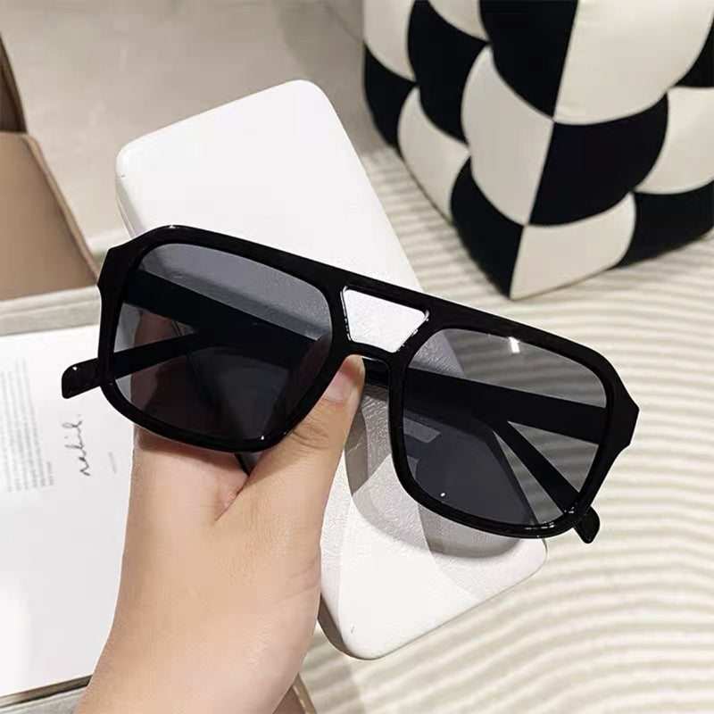 Damen modische Oversized-Sonnenbrille mit auffälligem Muster Brehn