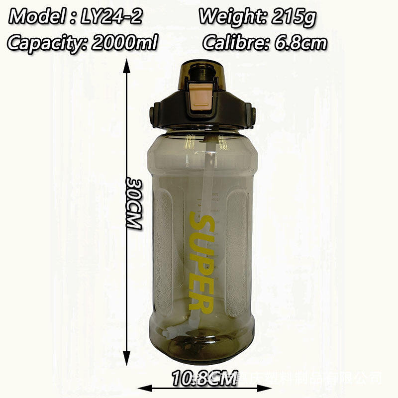 Damen praktische Trinkflasche mit großem Fassungsvermögen und auslaufsicherem Deckel Brehn