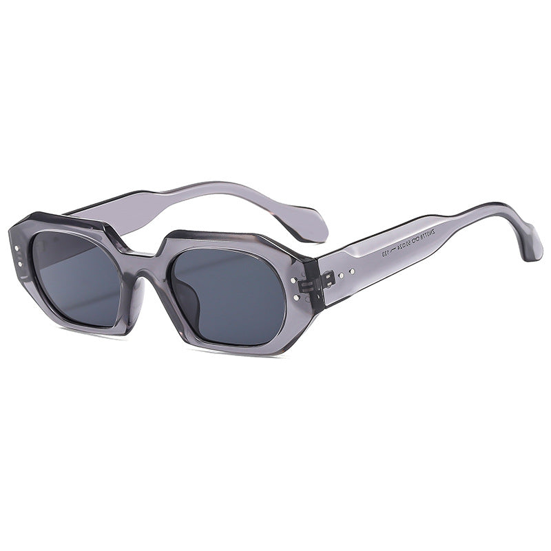 Damen Polierte Sonnenbrille im modernen Oktagon-Design Brehn
