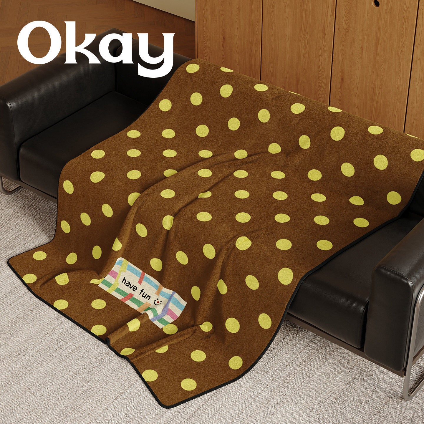 Weiches Fleece Polka Dot Wurfdecke