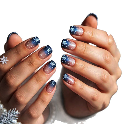 Saisonale Schneeflocke Nagelkunst Brehn