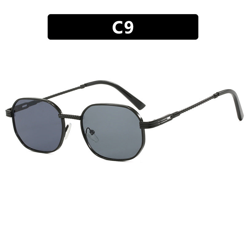 Damen modische Sonnenbrille mit geometrischem Rahmen und Farbverlauf Gläsern Brehn
