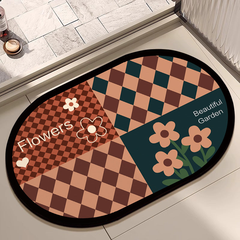 Blumen Design Baumwolle Badmatte Brehn