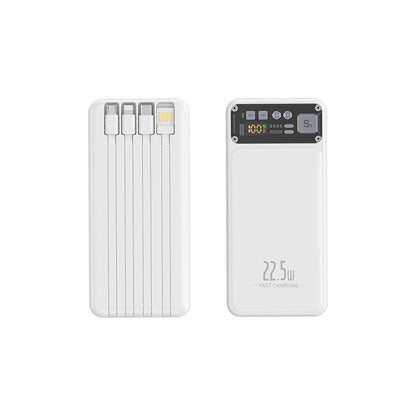 Powerbank mit Integriertem Kabelsystem und Digitaler Ladeanzeige Brehn