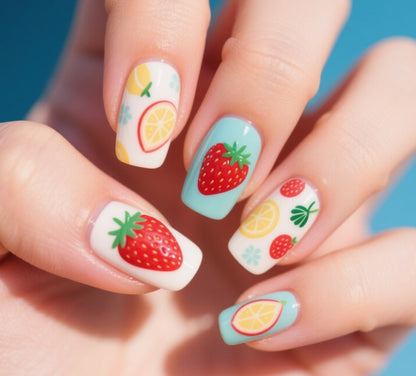 Künstlerische fruchtthematische Nagelkunst Brehn