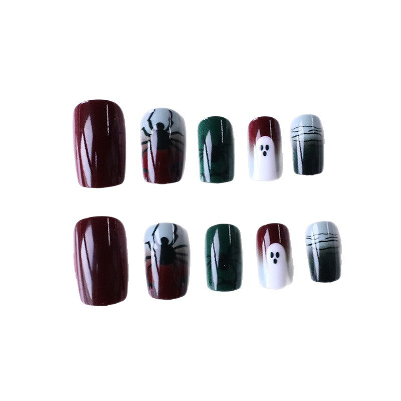 Halloween-Themen-Spinne und Geist Nagelkunst Brehn