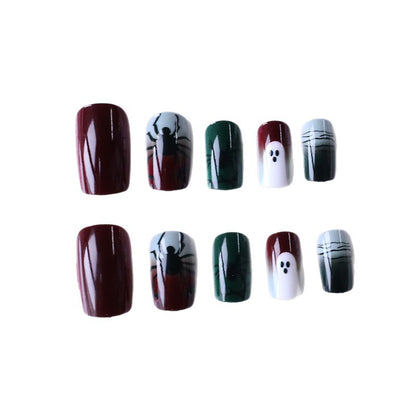 Halloween-Themen-Spinne und Geist Nagelkunst Brehn
