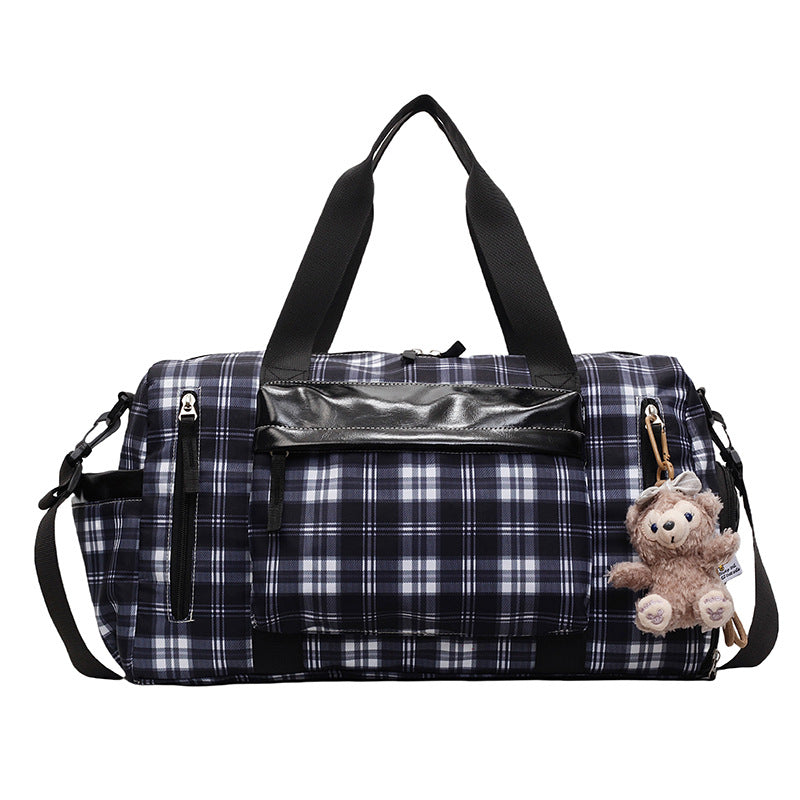 Schickes Karomuster Wochenend-Duffle Brehn