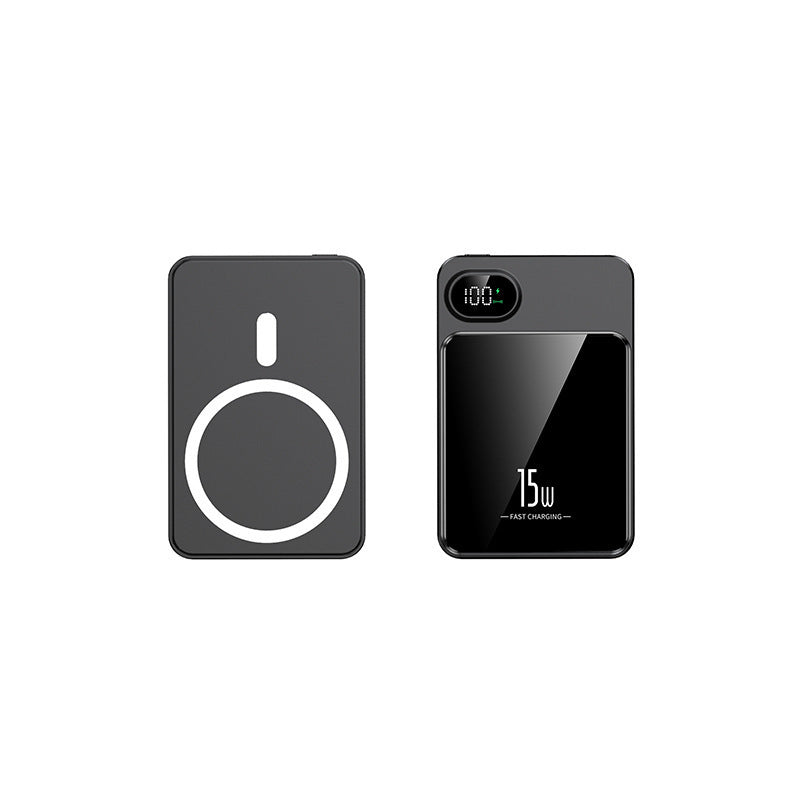Magnetische Powerbank mit schneller Qi-Ladefunktion und LCD-Display Brehn