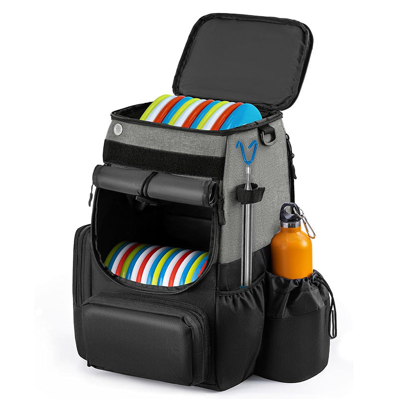 Unisex nan robuster Discgolf Rucksack mit gepolstertem Scheibenfach, seitlichem Flaschenhalter und multifunktionalen Zubehörfächern Brehn