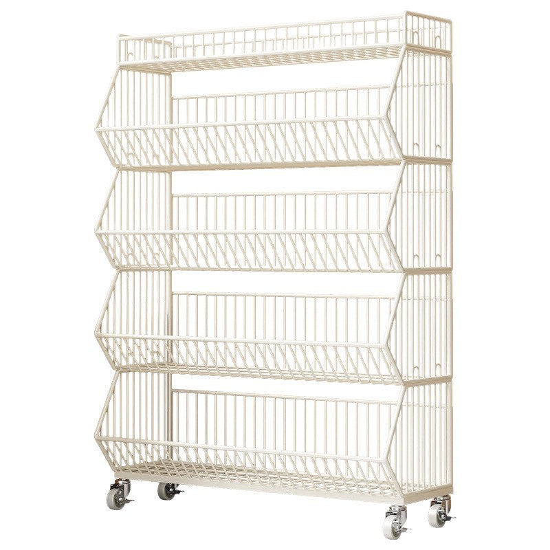 Drei-Stufiger Mobiler Drahtkorb-Organizer-Wagen