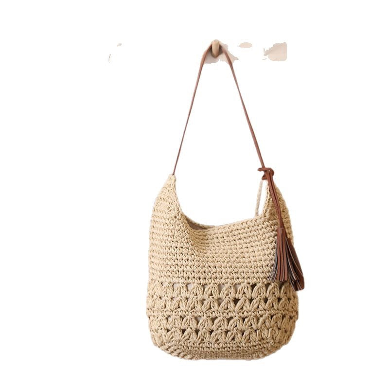 Damen Stilvolle Henkeltasche aus nachhaltigem Bastmaterial Brehn