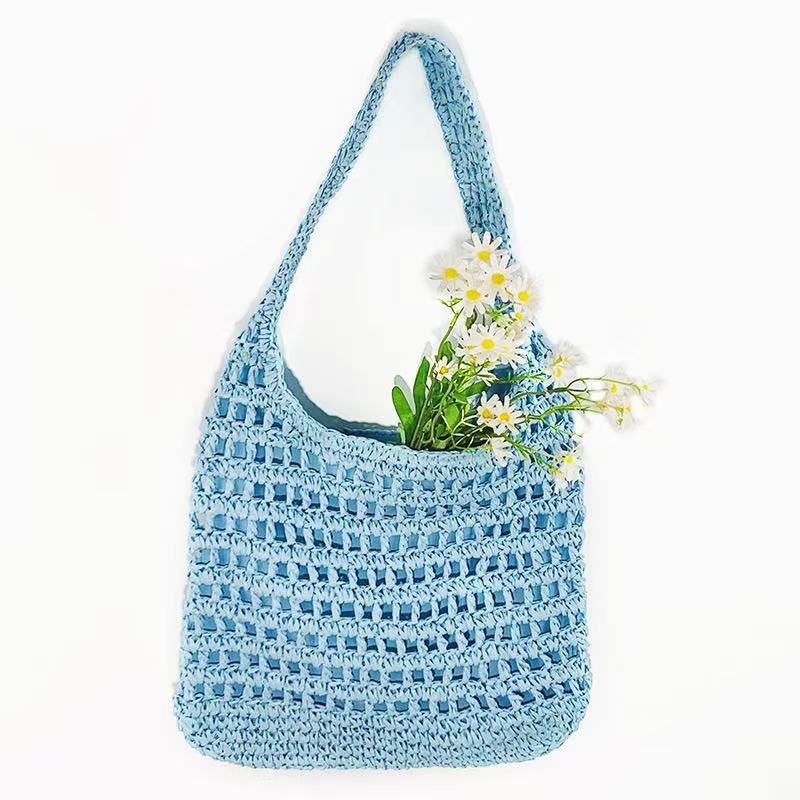 Handgefertigte Großer Makramee Schultertasche Brehn