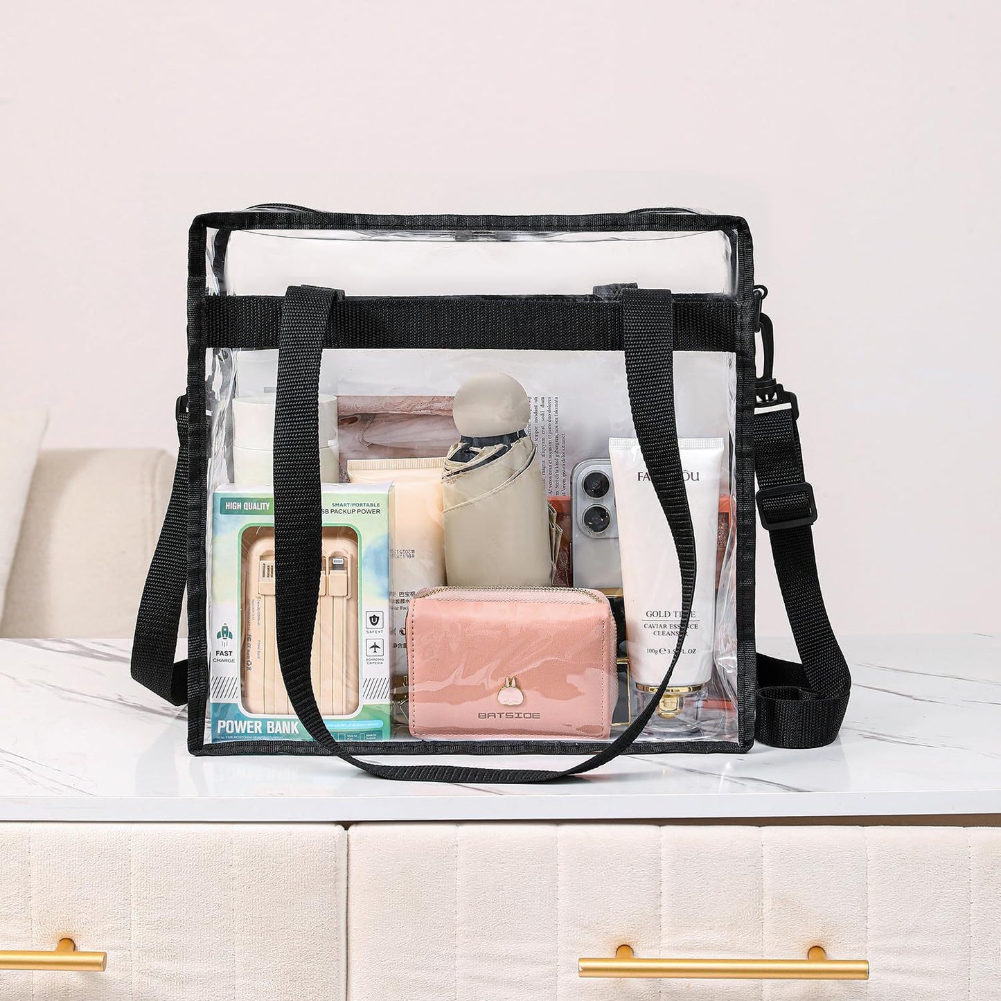 Transparente Alltags- und Picknicktasche Brehn
