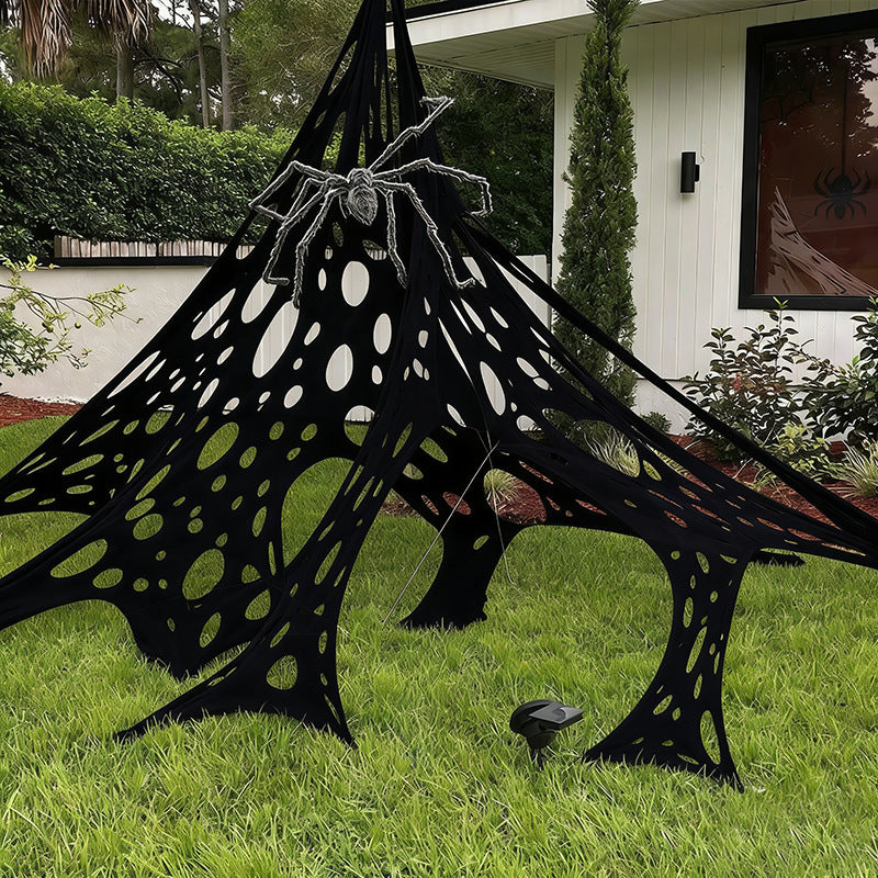 Gruselige Halloween-Spinnweb-Dekoration