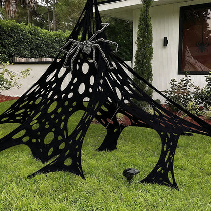 Gruselige Halloween-Spinnweb-Dekoration