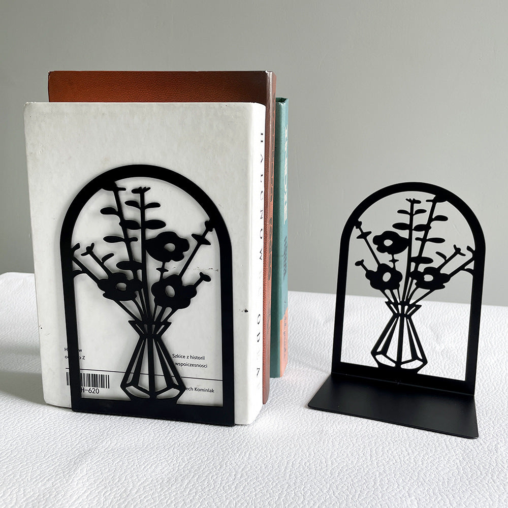 Dekorative florale Metallbuchstützen