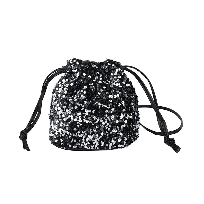 Glitzernde Pailletten Mini Tasche mit Kordelzug Brehn