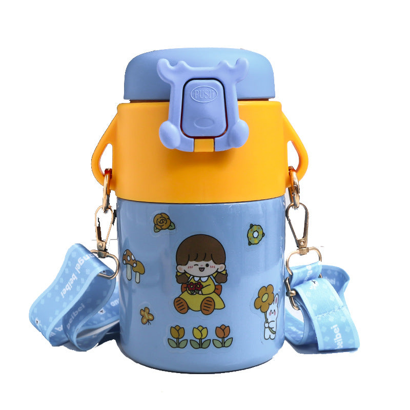 Damen Isolierte Trinkflasche mit mehreren Trageoptionen und fröhlichem Design Brehn