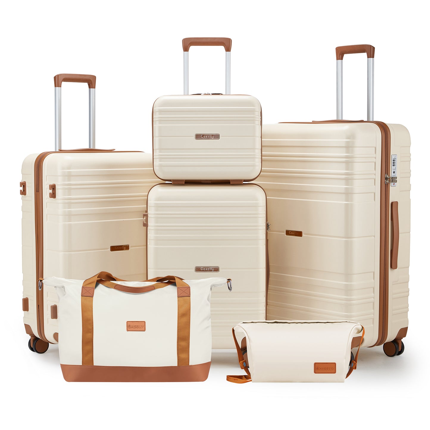 Unisex Vielseitiges Erweitertes Hartschalen-Reisegepäckset Brehn
