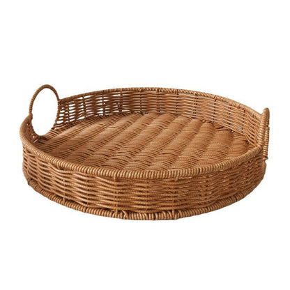 Runder Rattan Servierblech Brehn