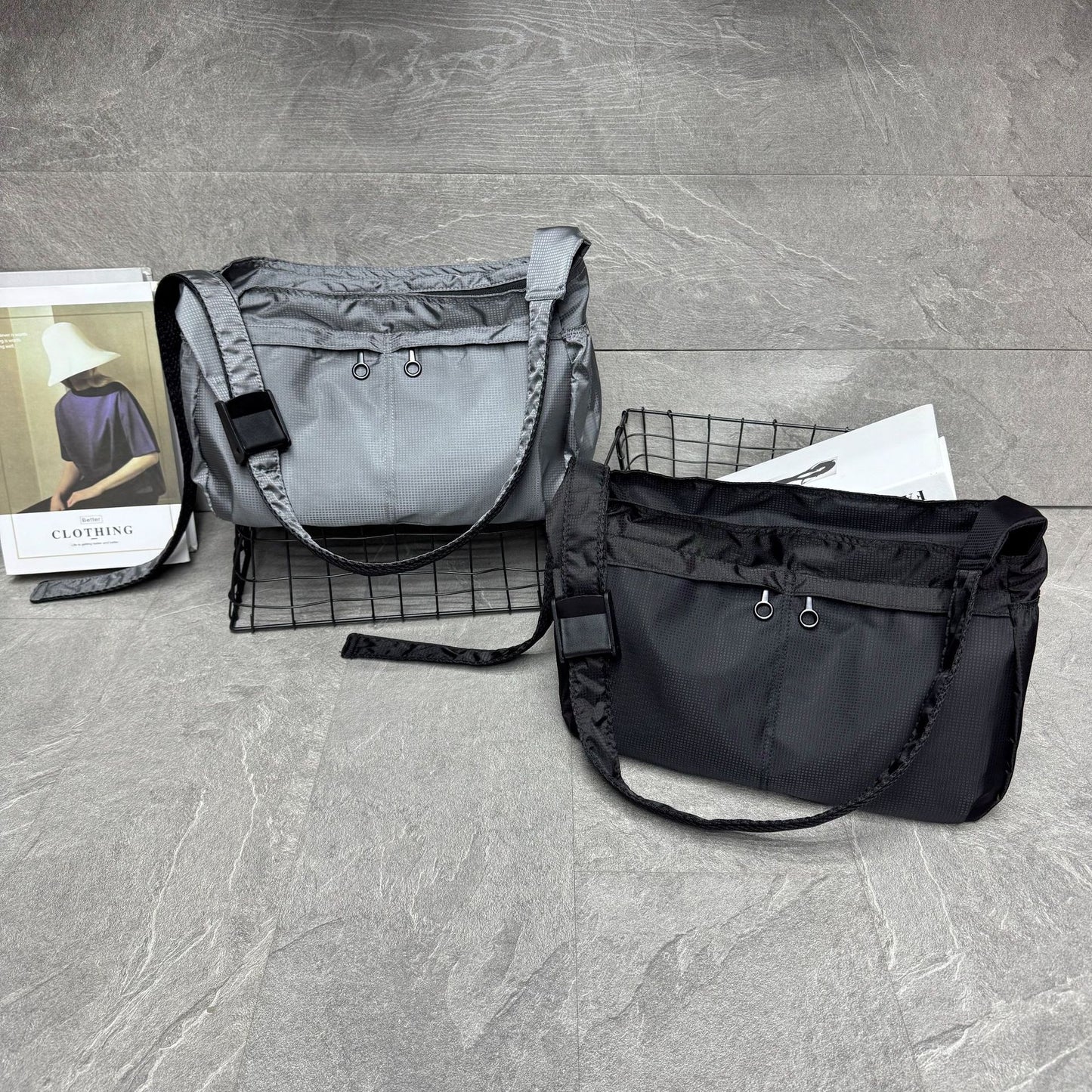 Stylische Mehrfach-Taschen Utility Umhängetasche Brehn