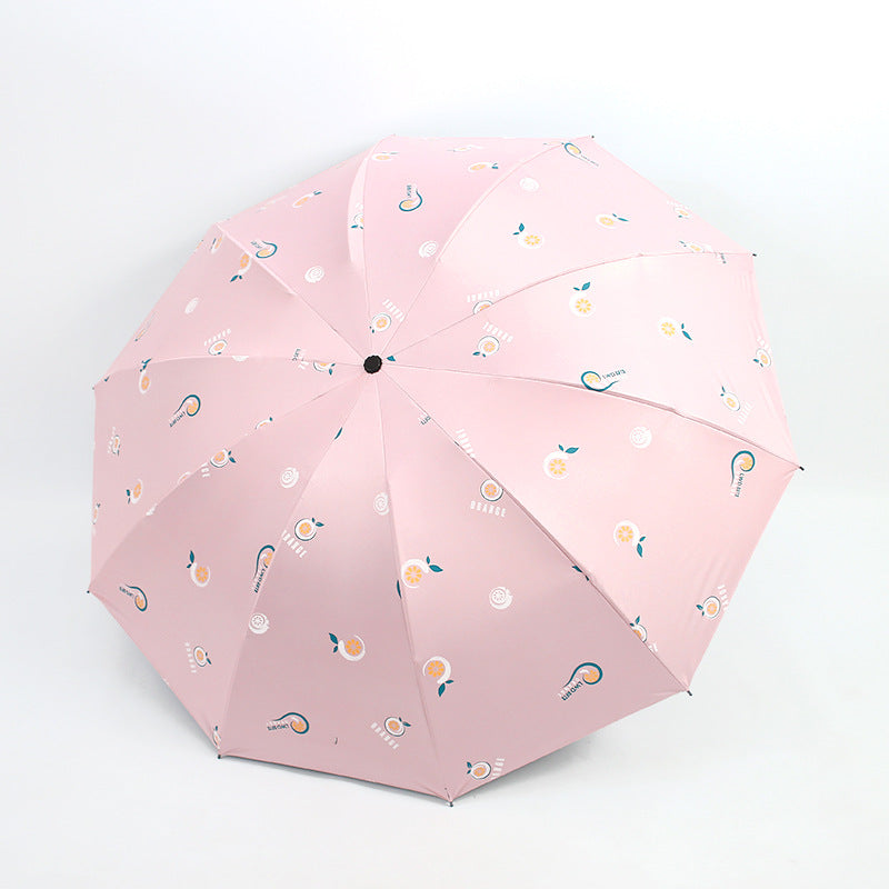 Damen Falt-Regenschirm mit fröhlichen Motiven Brehn