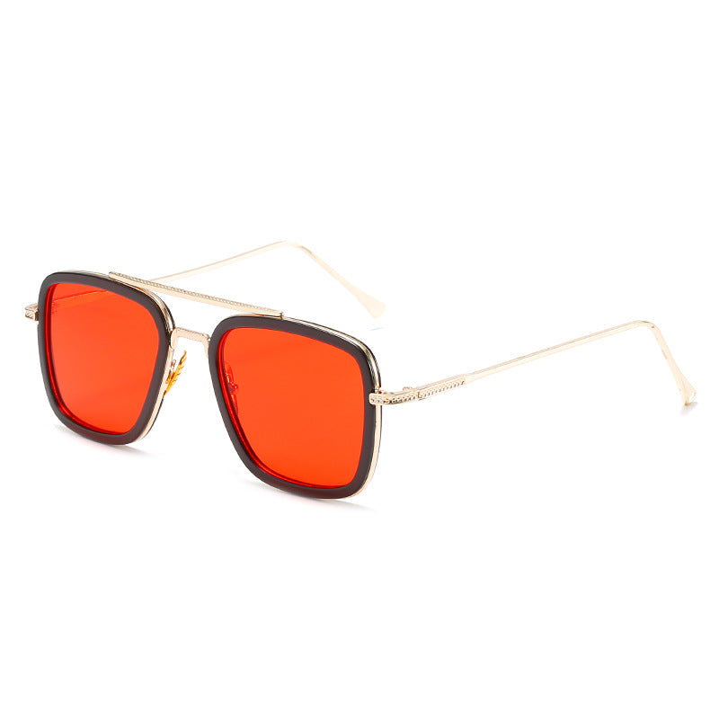 Damen modische quadratische Sonnenbrille mit luxuriösem Metallrahmen Brehn