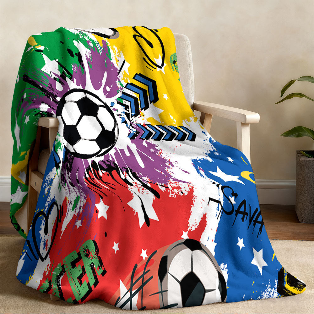 Fußball-Themen Fleece-Decke