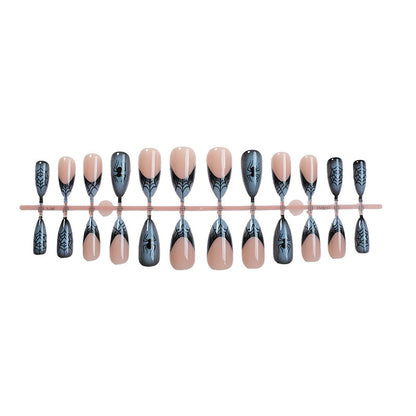 Kunstnagelset mit stilvollem Spinnenmotiv Brehn