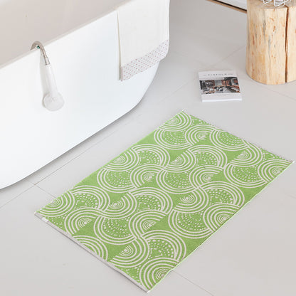 Flachgewebte Badematte mit abstraktem Geometriemuster Brehn