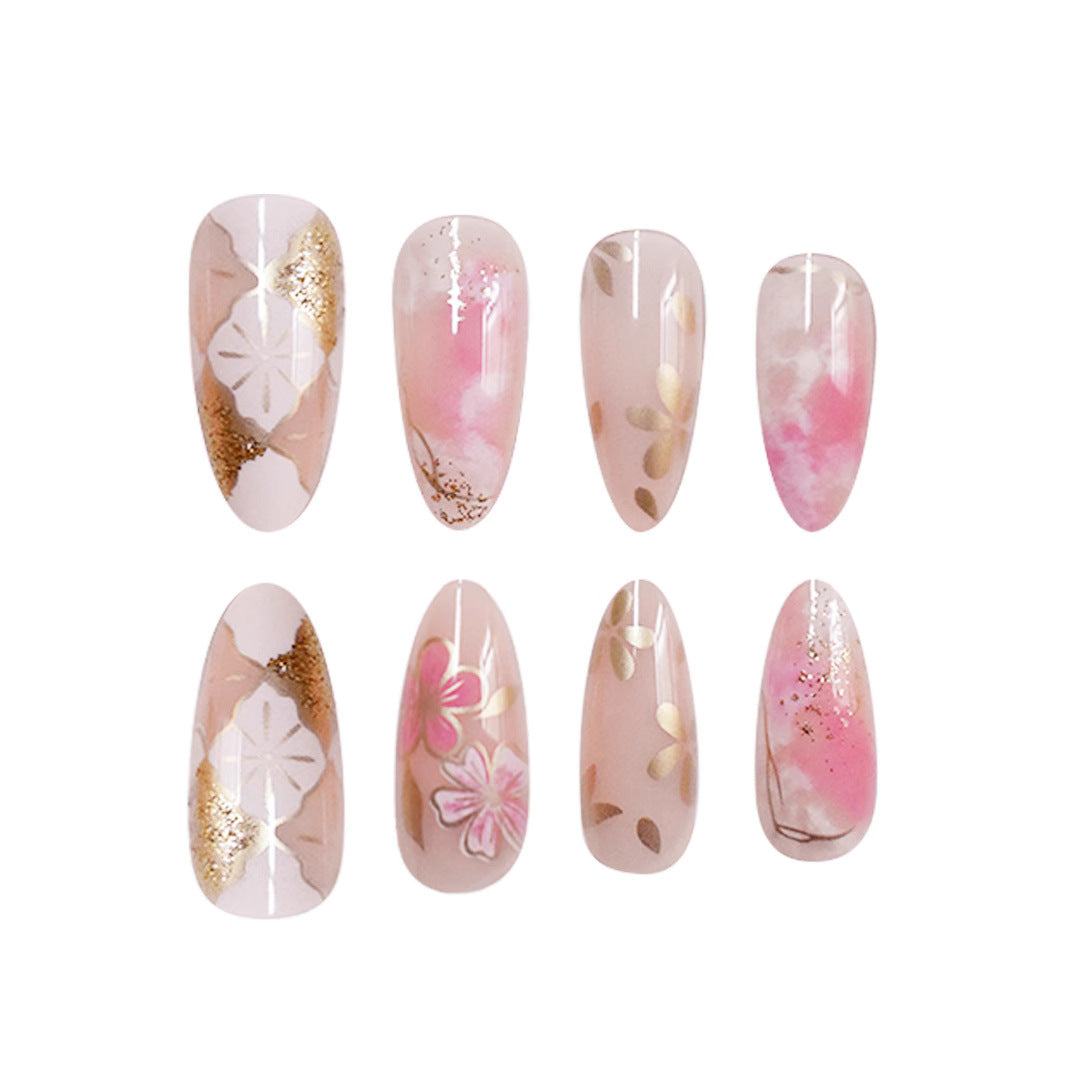 Floral Elegante Press-On Nagelkunst Set Brehn