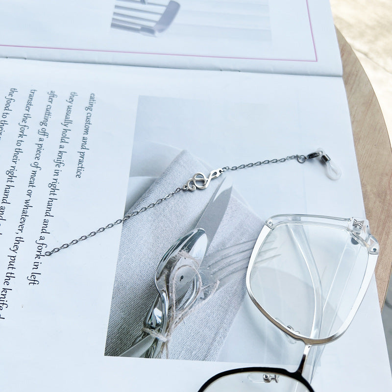 Künstlerische Silber Brille Kette Brehn