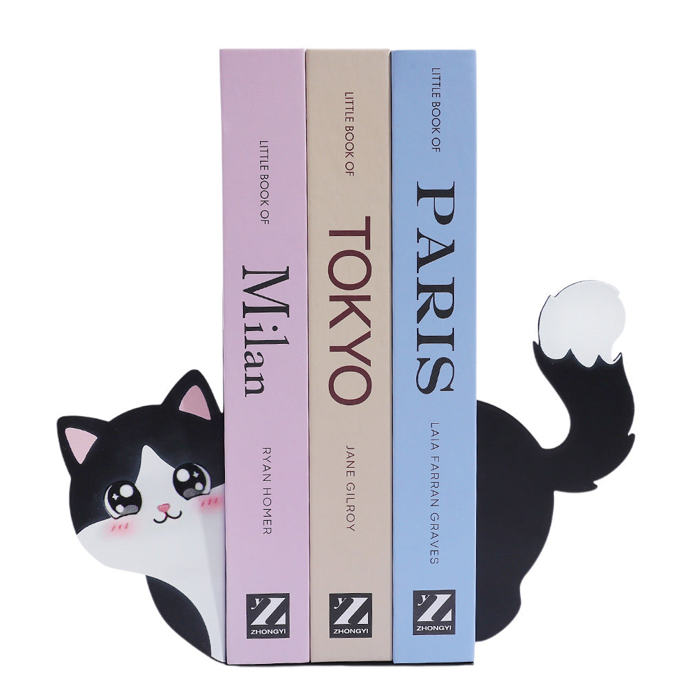 Kat Silhouette dekorative Buchstützen