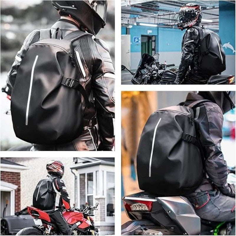 Multifunktionaler Motorrad-Rucksack mit Integrierter Helmtasche Brehn