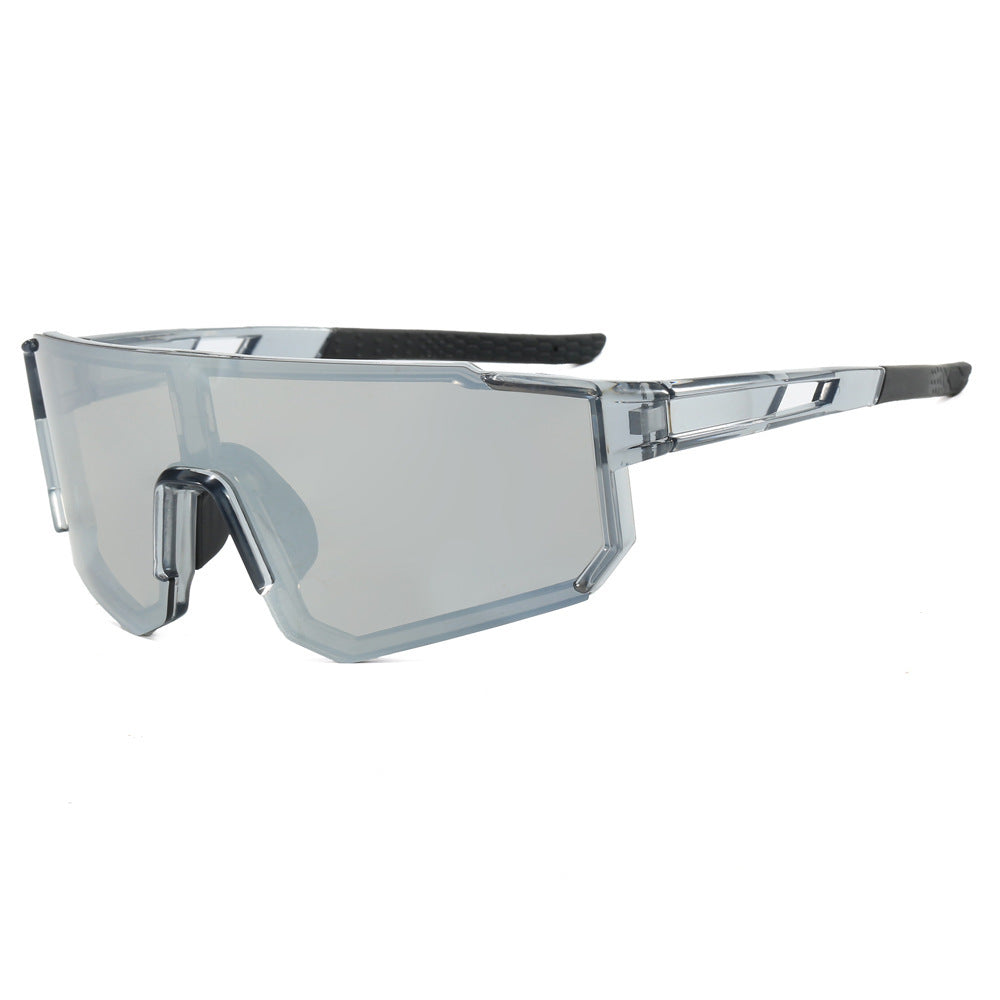 Damen sportliche Sonnenbrille im futuristischen Design mit breitem Sichtfeld Brehn