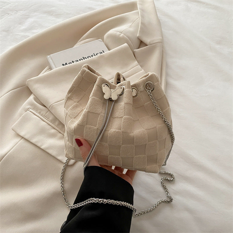 Elegante Gewebte Kordelzug Mini Handtasche Brehn