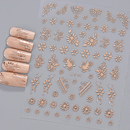 Floral Decorative Nail Art Aufkleber