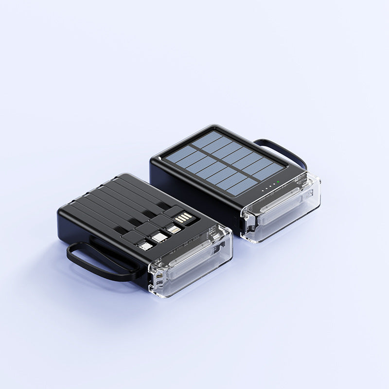 Solar-Powerbank mit Multifunktionalem Design und Integrierter Schnellladefunktion Brehn