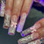 Elegante dekorative Press-On Nagelkunst Brehn