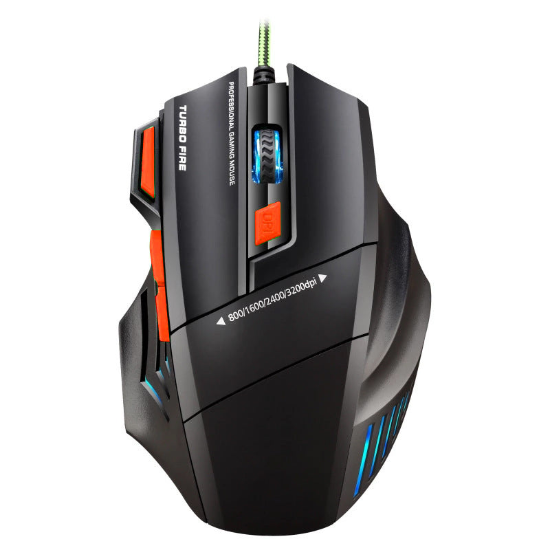 Hochpräzise Gaming-Maus mit Anpassbarem Dpi und Rgb-Beleuchtung Brehn